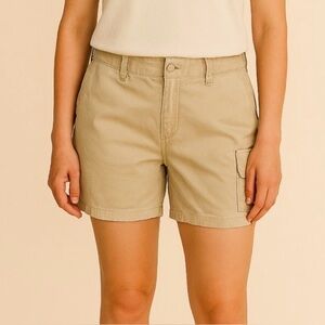 Duluth Trading Company 7 Inch Dry On The Fly Cargo Shorts Cream Size 6
